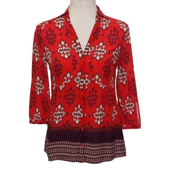 Anthropologie Tops - Anthropologie Maeve Printed Blouse